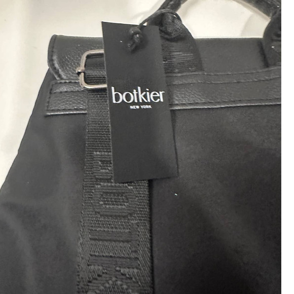 NWT Botkier New York Black Faux Leather Trigger Nylon Bag Mini Backpack - Picture 13 of 13